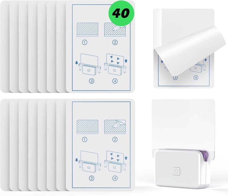LFSYS 40 Packs Refill Card(Refills Only) for Plug in UV Light Fly Trap, Sticky Board Refills for Plug-in Fly Trap - Image 1